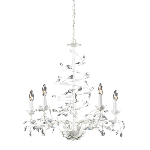 5- Light Chandelier In Antique White