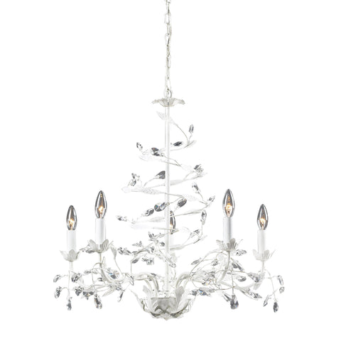 5- Light Chandelier In Antique White