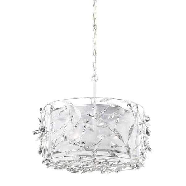 3- Light Pendant In Antique White
