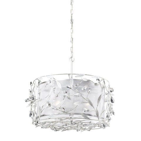 3- Light Pendant In Antique White