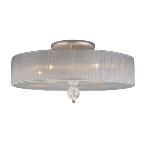 Alexis 5-Light Semi Flush  In Antique Silver