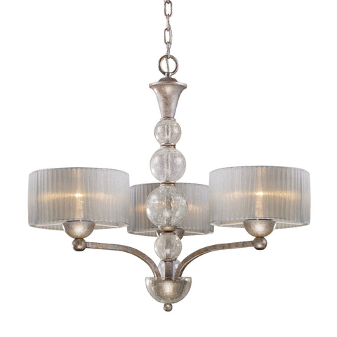 Alexis 3-Light Chandelier In Antique Silver