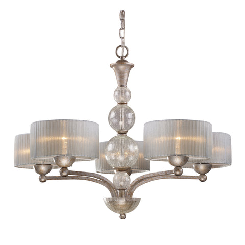 Alexis 5-Light Chandelier In Antique Silver