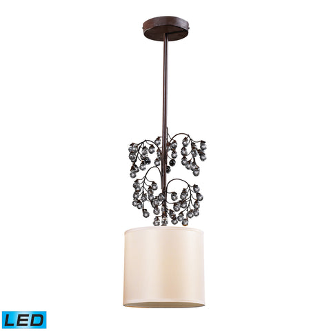 1- Light Pendant In Antique Darkwood - LED Offering Up To 800 Lumens (60 Watt Equivalent) With Full Range Dimming. Includes An Easily Replaceable LED Bulb (120V).