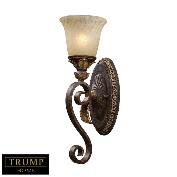 1 Light Wall Sconce In Burnt Bronze