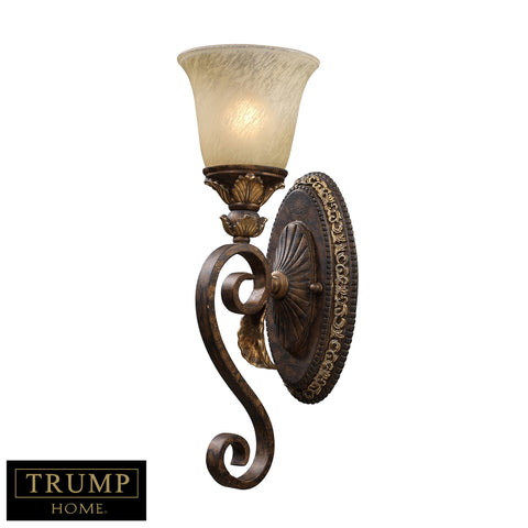 1 Light Wall Sconce In Burnt Bronze