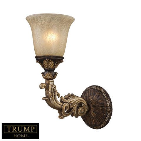 1 Light Wall Sconce In Burnt Bronze