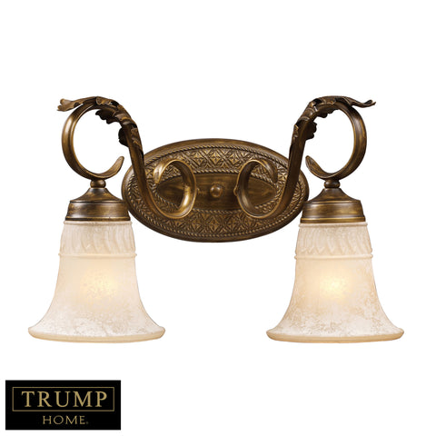 2 Light Vanity In A Weathered Umber Finish