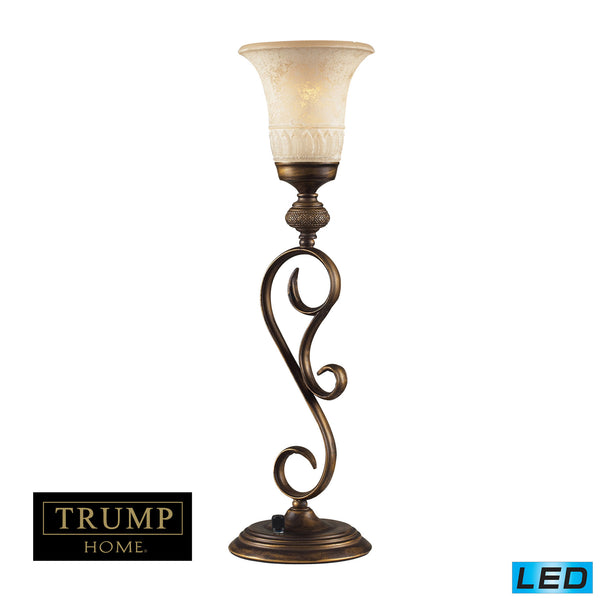 1 Light Table Lamp In A Weathered Umber Finish - LED Offering Up To 800 Lumens (60 Watt Equivalent) With Full Range Dimming. Includes An Easily Replaceable LED Bulb (120V).