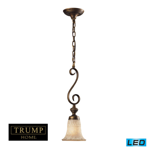 1 Light Pendant In A Weathered Umber Finish - LED Offering Up To 800 Lumens (60 Watt Equivalent) With Full Range Dimming. Includes An Easily Replaceable LED Bulb (120V).