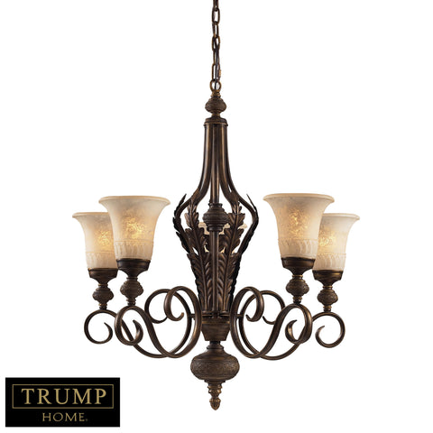 5 Light Chandelier In A Weathered Umber Finish
