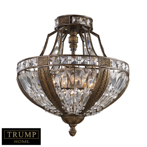 6 Light Semi-Flush In Ant. Bronze