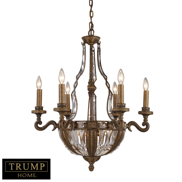 10 Light Chandelier In Antique Bronze