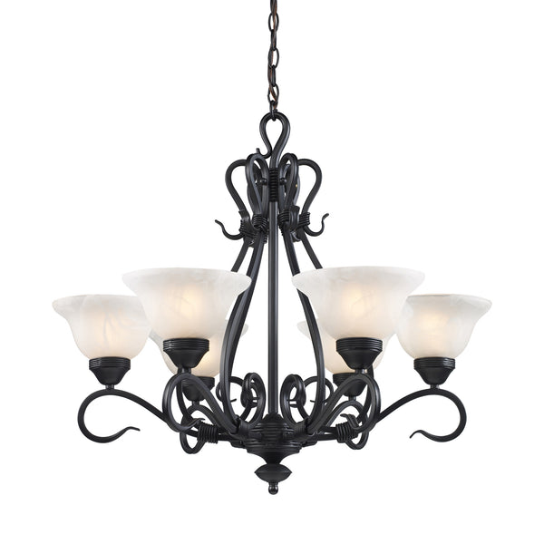 Buckingham 6-Light Chandelier In Matte Black
