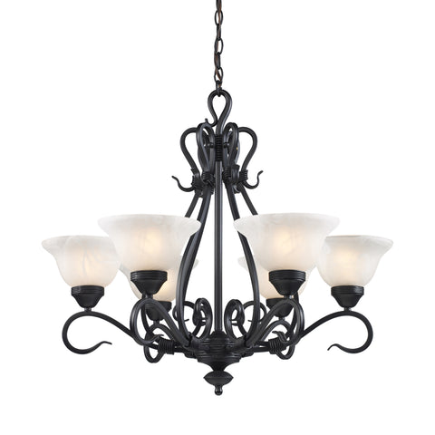 Buckingham 6-Light Chandelier In Matte Black