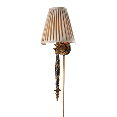 1- Light Wall Sconce In Black And Gold