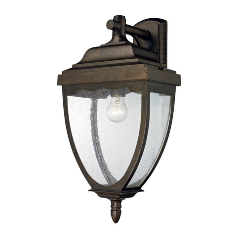 1- Light Outdoor Sconce In Weathered Rust