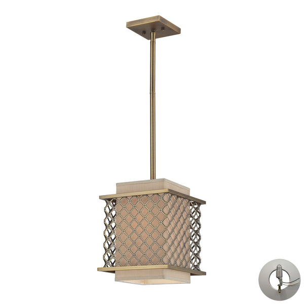 1- Light Pendant In Brushed Antique Brass Includes An Adapter Kit To Allow For Easy Conversion Of A Recessed Light To A Pendant