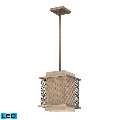 1- Light Pendant In Brushed Antique Brass - LED Offering Up To 800 Lumens (60 Watt Equivalent) With Full Range Dimming. Includes An Easily Replaceable LED Bulb (120V).