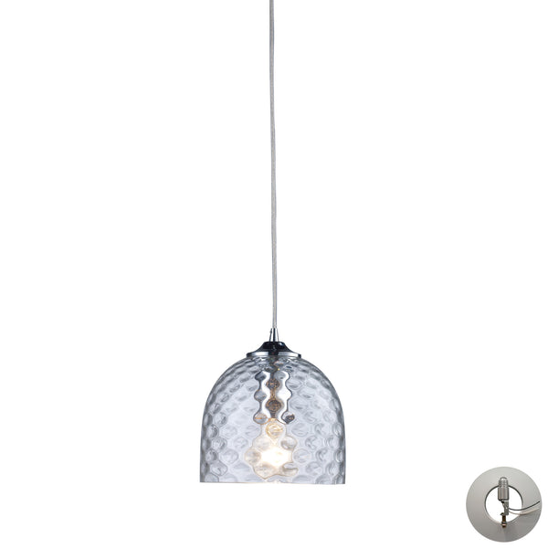 Viva 1-Light Clear Pendant In Satin Nickel Includes An Adapter Kit To Allow For Easy Conversion Of A Recessed Light To A Pendant