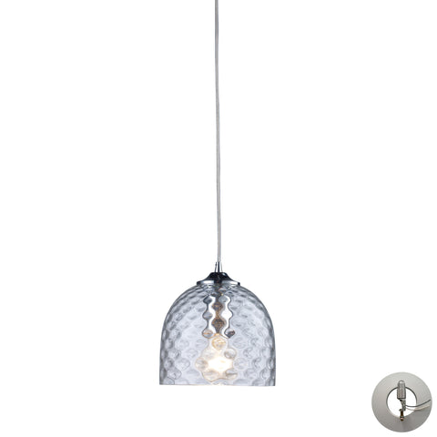 Viva 1-Light Clear Pendant In Satin Nickel Includes An Adapter Kit To Allow For Easy Conversion Of A Recessed Light To A Pendant