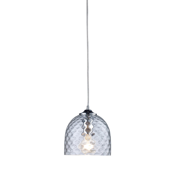 Viva 1-Light Clear Pendant In Satin Nickel