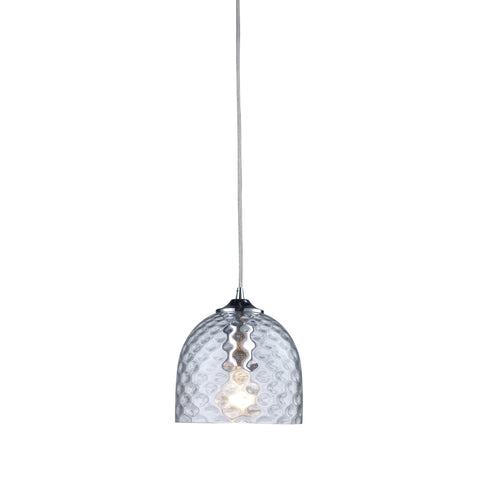 Viva 1-Light Clear Pendant In Satin Nickel