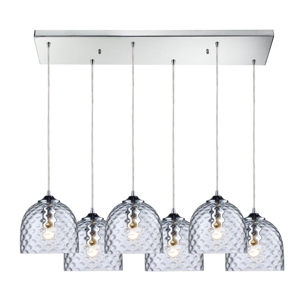Viva 6 Light Pendant In Satin Nickel
