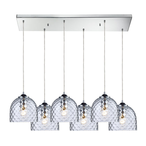 Viva 6 Light Pendant In Satin Nickel