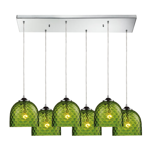 Viva 6 Light Pendant In Satin Nickel