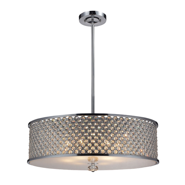 6- Light Pendant In Polished Chrome