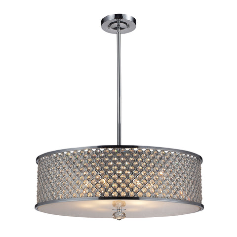 6- Light Pendant In Polished Chrome