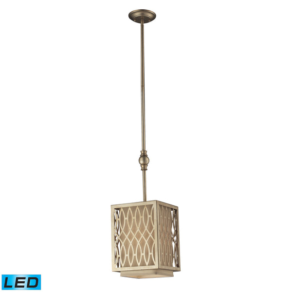 1- Light Pendant In Aged Silver - LED Offering Up To 800 Lumens (60 Watt Equivalent) With Full Range Dimming. Includes An Easily Replaceable LED Bulb (120V).