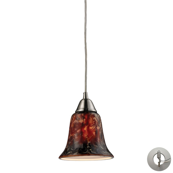 1- Light Pendant In Satin Nickel Includes An Adapter Kit To Allow For Easy Conversion Of A Recessed Light To A Pendant