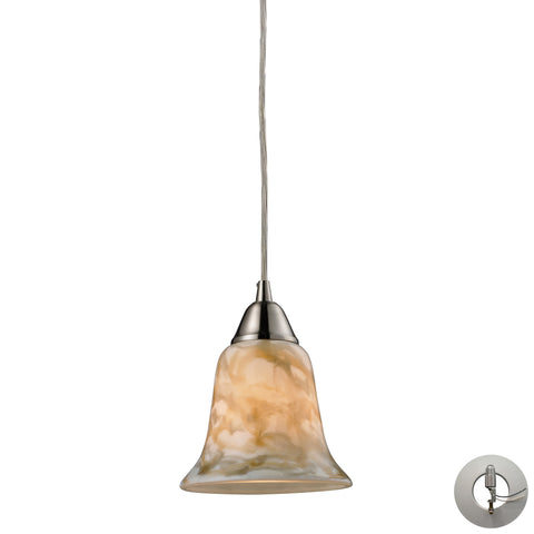 1- Light Pendant In Satin Nickel Includes An Adapter Kit To Allow For Easy Conversion Of A Recessed Light To A Pendant