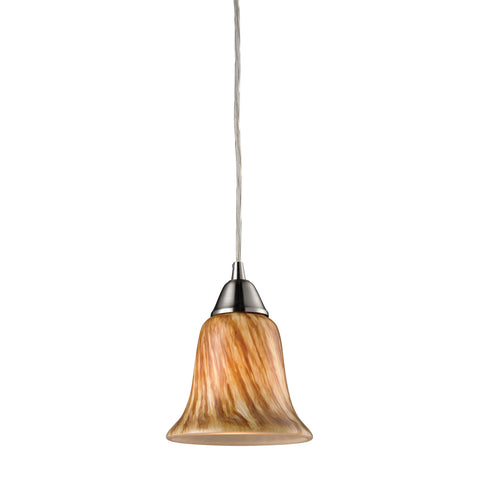 1- Light Pendant In Satin Nickel