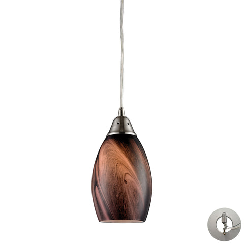 1- Light Pendant In Satin Nickel Includes An Adapter Kit To Allow For Easy Conversion Of A Recessed Light To A Pendant