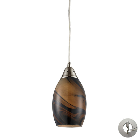 1- Light Pendant In Satin Nickel Includes An Adapter Kit To Allow For Easy Conversion Of A Recessed Light To A Pendant