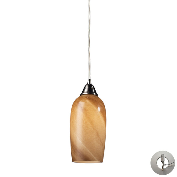 1- Light Pendant In Satin Nickel Includes An Adapter Kit To Allow For Easy Conversion Of A Recessed Light To A Pendant
