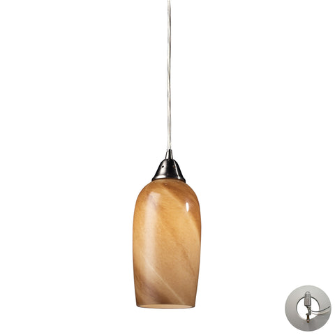 1- Light Pendant In Satin Nickel Includes An Adapter Kit To Allow For Easy Conversion Of A Recessed Light To A Pendant