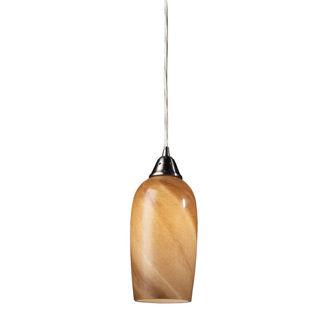 1- Light Pendant In Satin Nickel