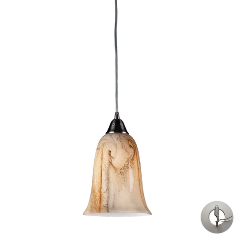 1- Light Pendant In Satin Nickel Includes An Adapter Kit To Allow For Easy Conversion Of A Recessed Light To A Pendant