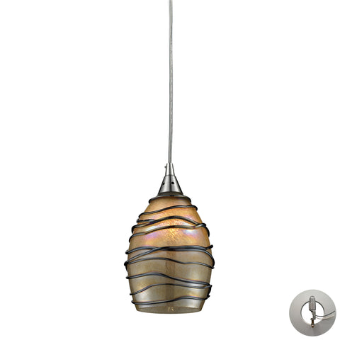 1- Light Pendant In Satin Nickel Includes An Adapter Kit To Allow For Easy Conversion Of A Recessed Light To A Pendant