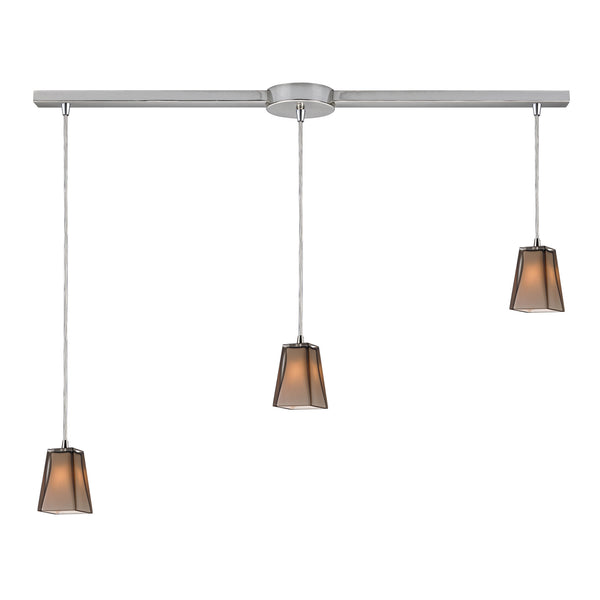3- Light Pendant In Satin Nickel