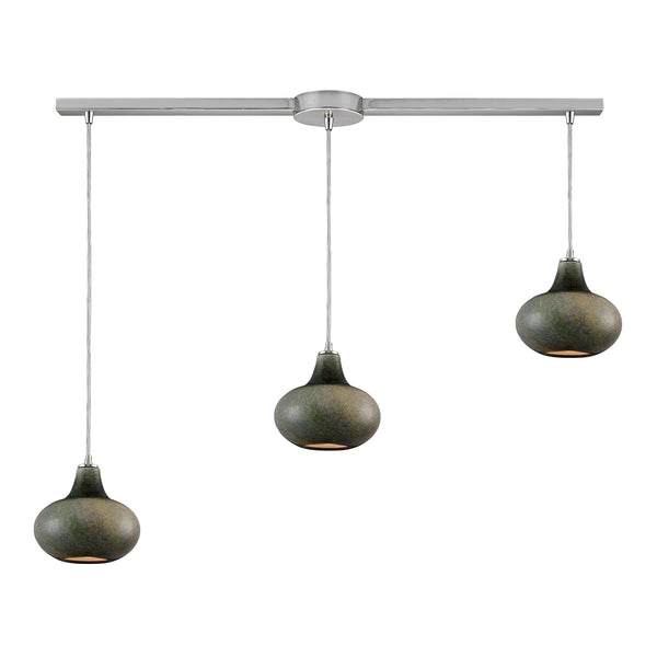 3- Light Pendant In Satin Nickel