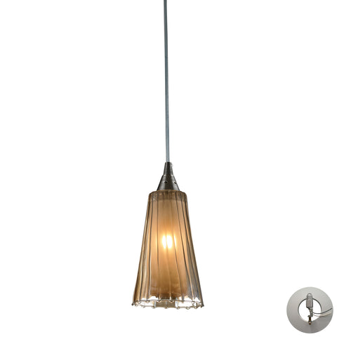 1- Light Pendant In Satin Nickel Includes An Adapter Kit To Allow For Easy Conversion Of A Recessed Light To A Pendant