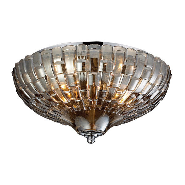 2- Light Flushmount In Polished Chrome