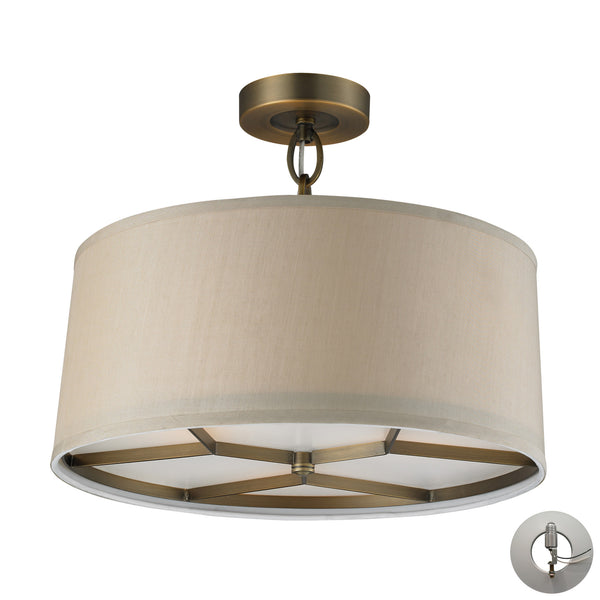 3- Light Pendant In Brushed Antique Brass Includes An Adapter Kit To Allow For Easy Conversion Of A Recessed Light To A Pendant