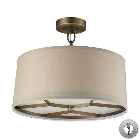 3- Light Pendant In Brushed Antique Brass Includes An Adapter Kit To Allow For Easy Conversion Of A Recessed Light To A Pendant