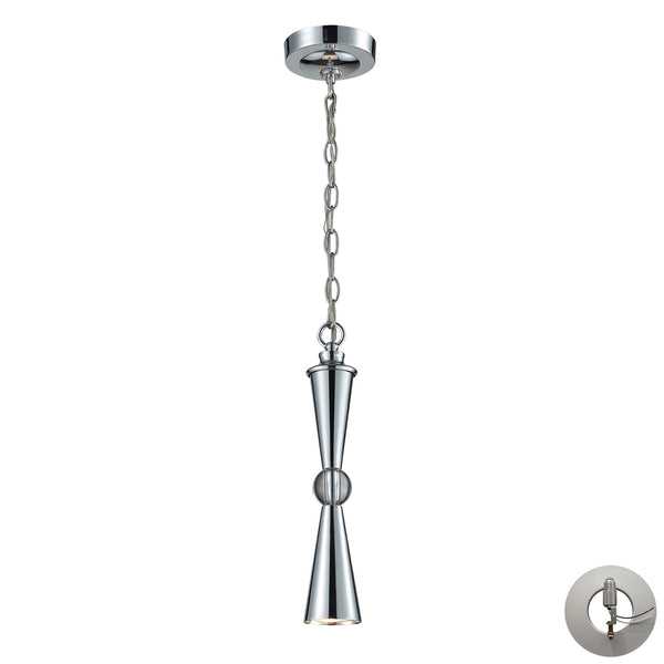 1- Light Pendant In Polished Chrome Includes An Adapter Kit To Allow For Easy Conversion Of A Recessed Light To A Pendant